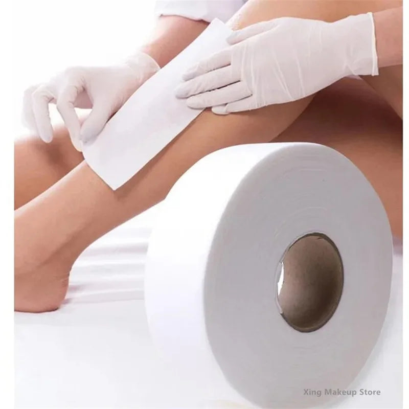 High Quality 1 Roll 50m 100m Nonwoven Wax Strips For Hair Removal Body Cloth Hair Remove Wax Paper Rolls Hair Removal Epilator