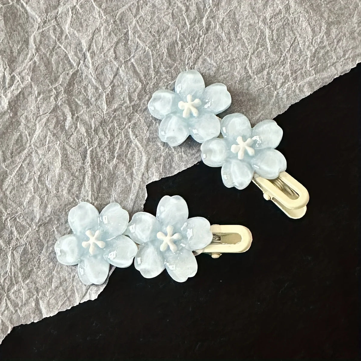 1pc/2pcs five-petal colorful duck clip, women's flower pattern hair accessories, women's hair accessories hair clip, suitable fo