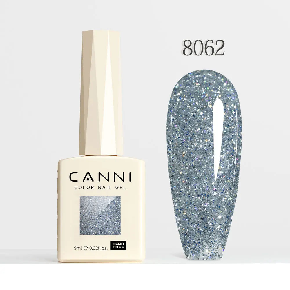 CANNI Gel Nail Polish Glitter Diamond Sparkle Color Collection Gorgeous Color HEMA FREE Soak Off UV LED Semi Permanent AurorGel