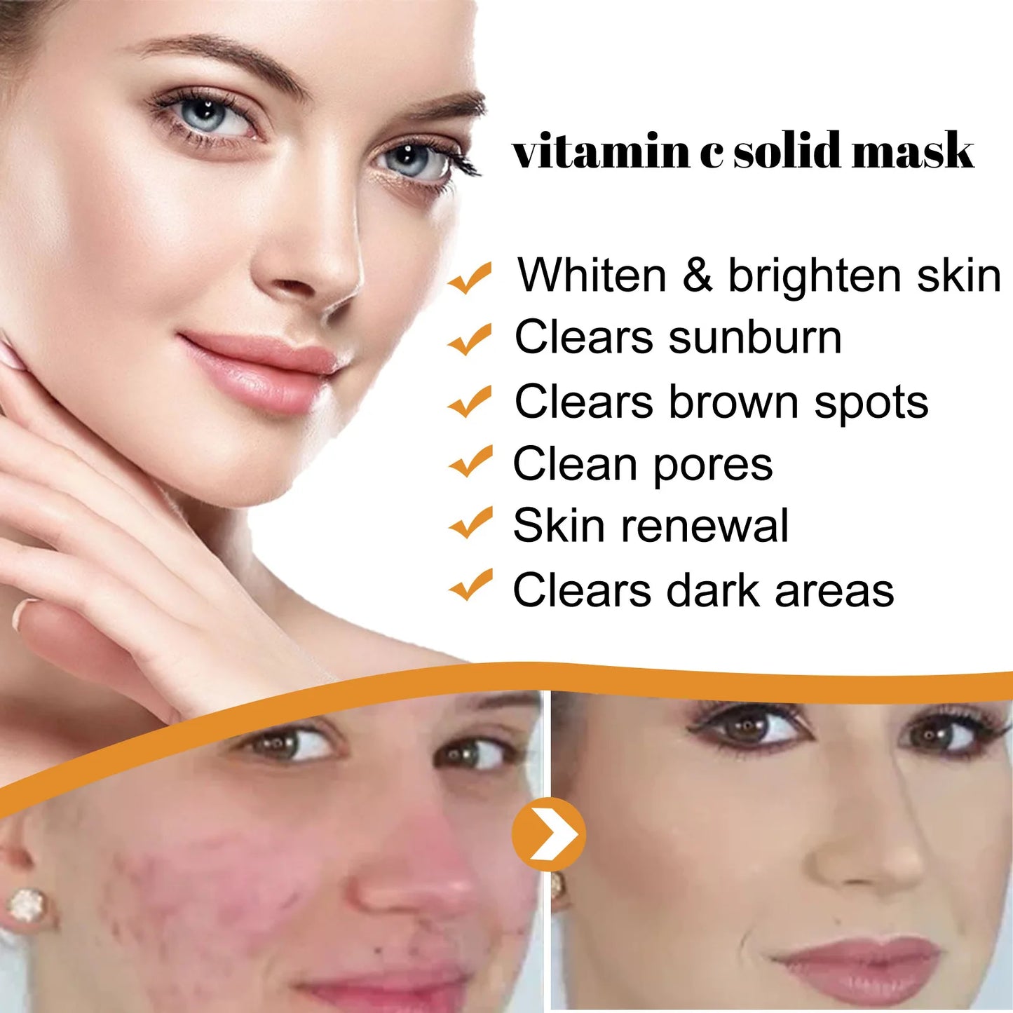 Green Tea Eggplant Solid Mask Series - Deep Facial Cleansing, Hydrating, Firming Skin, Leave-on Clay Mask Stick