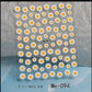1PC 5D Macaron Flower/Fruit Nail Charms Sticker Embossed Bear/Rabbit/Letter Nails Slider Decals Summer Adhesive Manicure Decor&Y