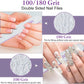 50Pcs/Lot Grey Sandpaper Nail File 100/180 Double Sided Buffer Block Polisher Pedicure Manicure Nail Art Files Nails Accesorios