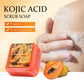 70g Natural Kojic Acid Papaya Soap with Glycerin Deep Cleansing Brighten Skin Sweet Orange Scented Bar for Facial & Body Care