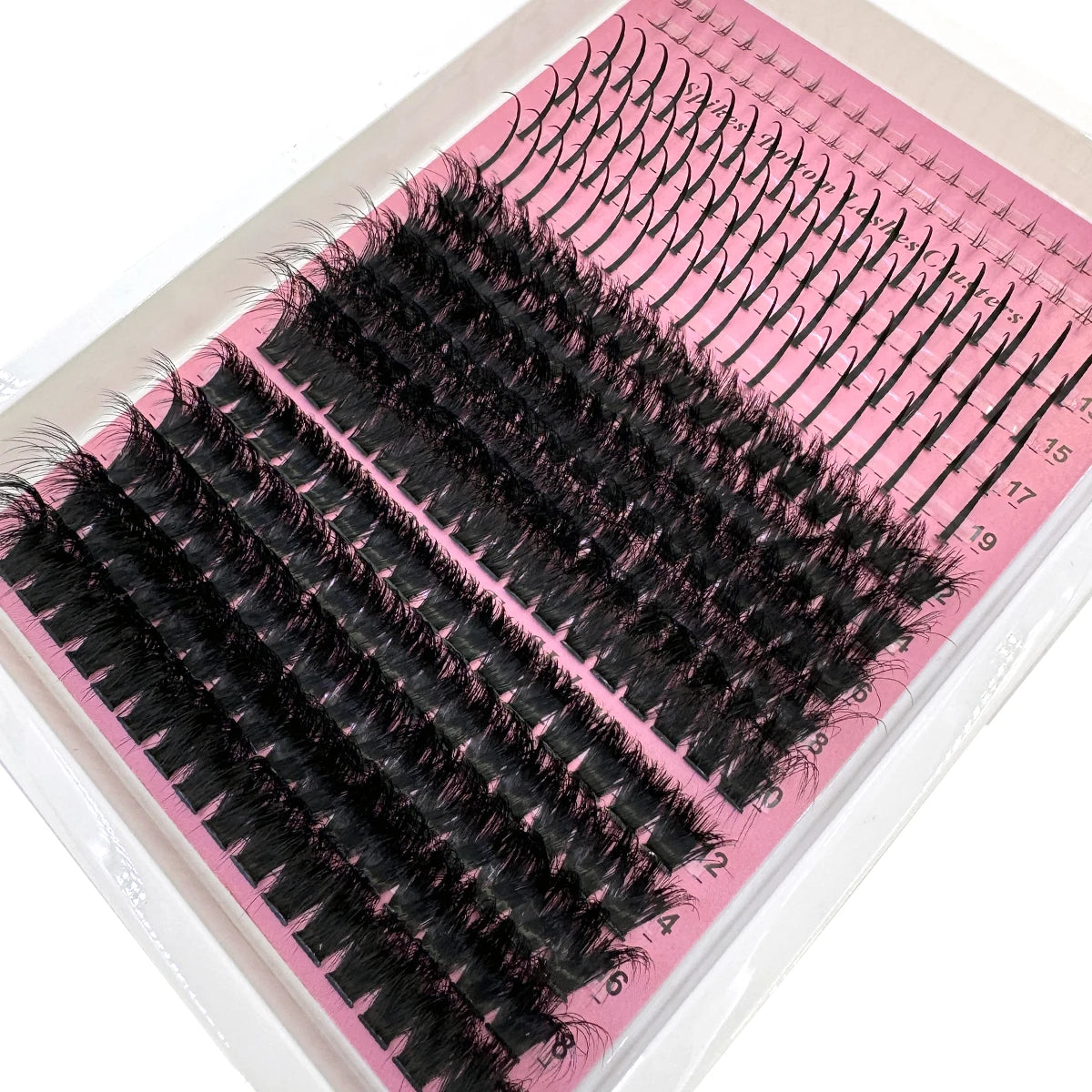 15Rows Lash Clusters Spikes Eyelash Extensions Spiky Lashes Extension Thick Individual Cluster Lashes with Spikes&Bottom Lashes