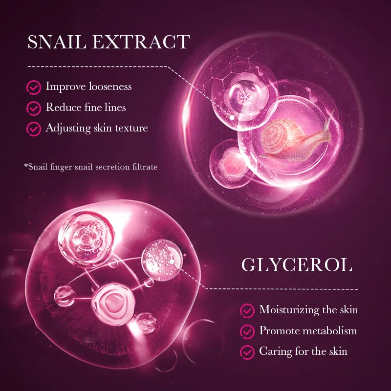 5pcs SADOER Snail Collagen Face Mask Firming Moisturizing Brightening Hydrating Facial Masks Beauty Face Skin Care Products