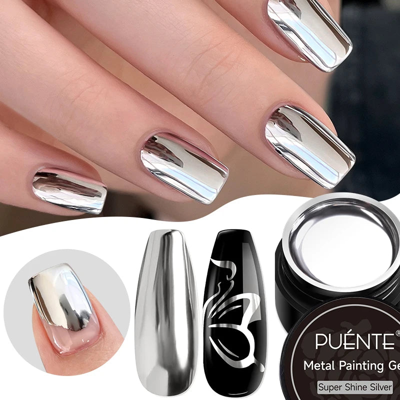 PUENTE 7.5ML Golden Gems Cat Magnetic Gel Nail Polish Pink Brown Blue Colors Golden Glitter Cat Eye Soak Off UV Nail Art Varnish