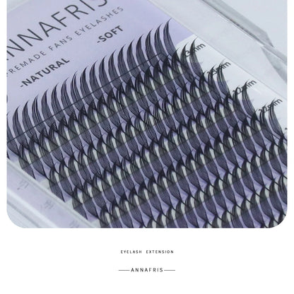 ANNAFRIS Comic Spire Eyelash Extension Premade Fans Natural Cashmere Manga False Eyelash Natural Soft Feather Shape Pteris Lash
