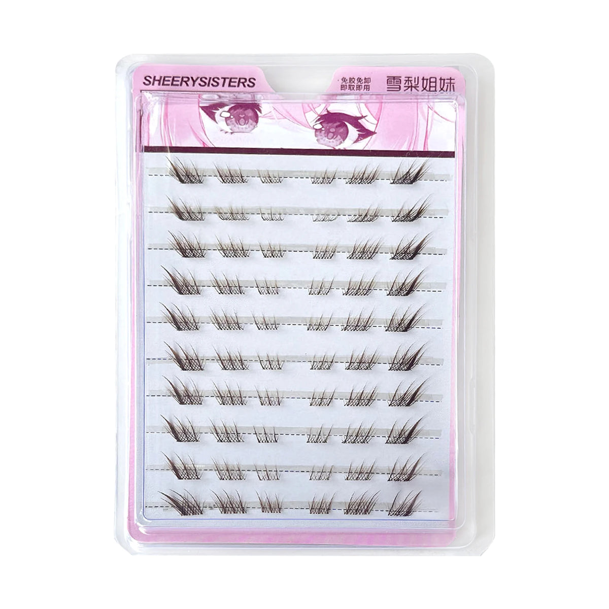 3/6/10 Rows Natural Charming Lashes Y2k Segmented Foxes Eyelash Extension Fluffy Single Clusters False Eyelashes Makeup Tools