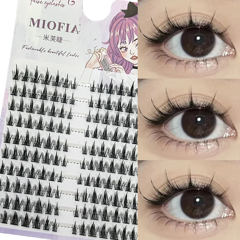 1/box 120 Bundles Mink False Eyelashe Natural Russian 3D laes Individual Eyelash extension cluster makeup tool wholesale lashes