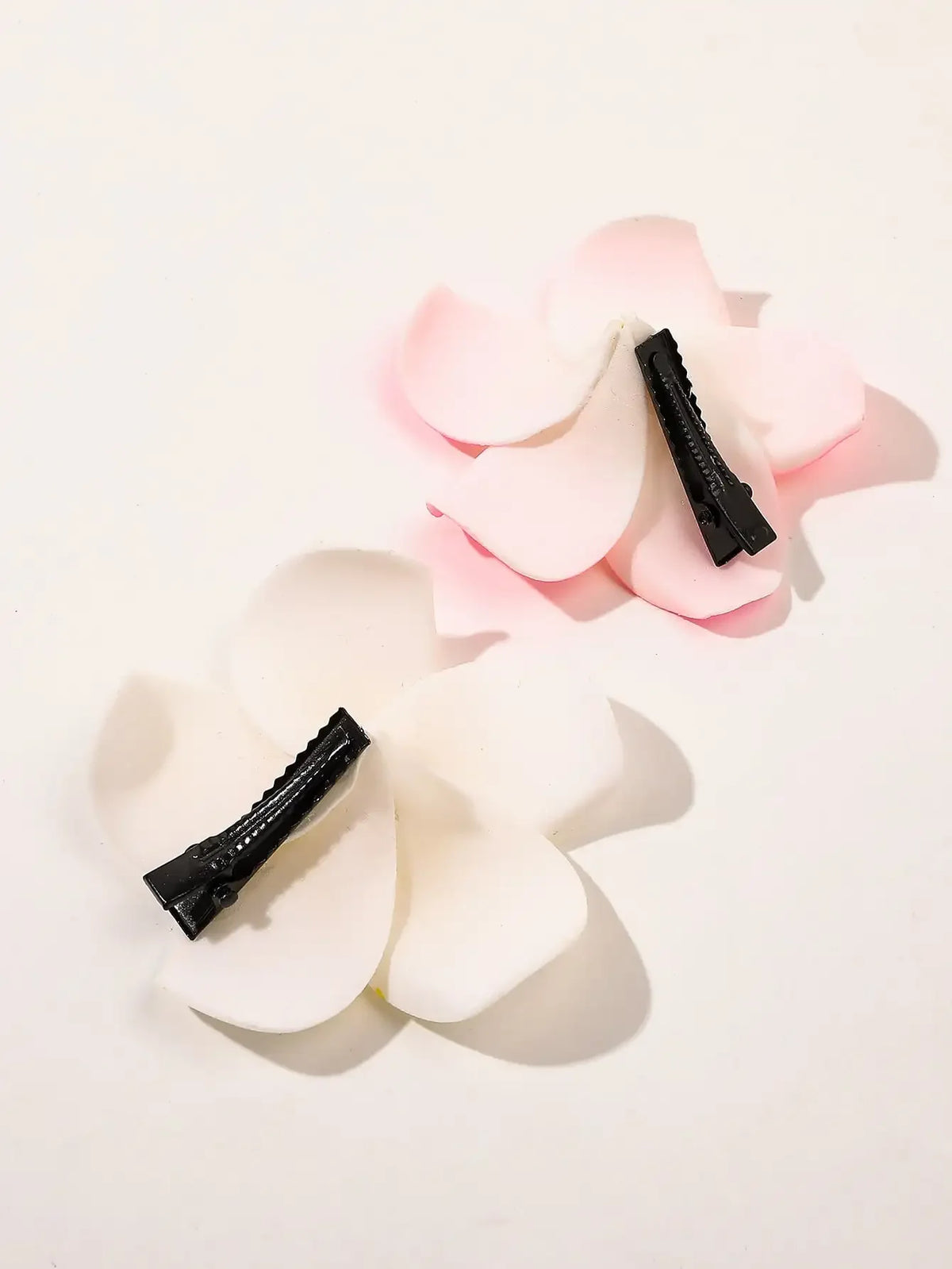 2pcs Boho Style Oversized Faux Flower Hair Clip Set, Elegant Beach Side-Bang Decor Headpieces Claw Clips Hair Claws Hair Barrettes, School Stuff, Pink Hair Clips, Vacation Outfits Woman, Girly, Hair Accessories, Valentines Ac