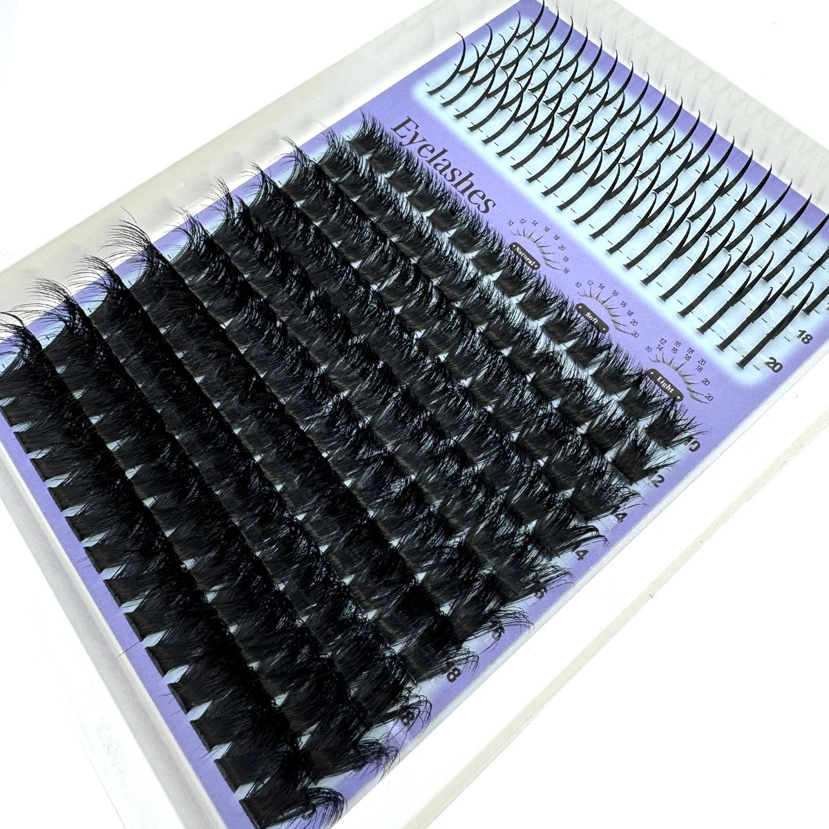 15Rows Lash Clusters Spikes Eyelash Extensions Spiky Lashes Extension Thick Individual Cluster Lashes with Spikes&Bottom Lashes