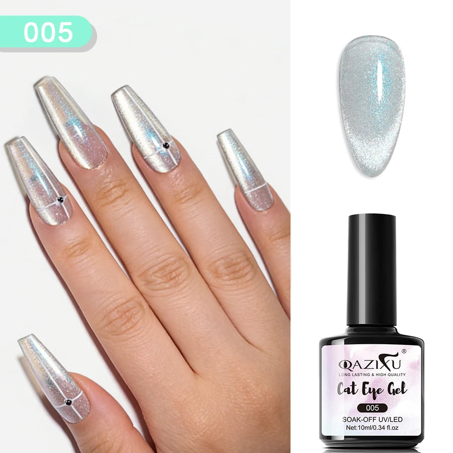 10ml Aurora Purple Cat Eye Gel Winter Northern Bright Magnetic Gel Polish Soak Off UV LED Gel Varnish Nail Art Autumn