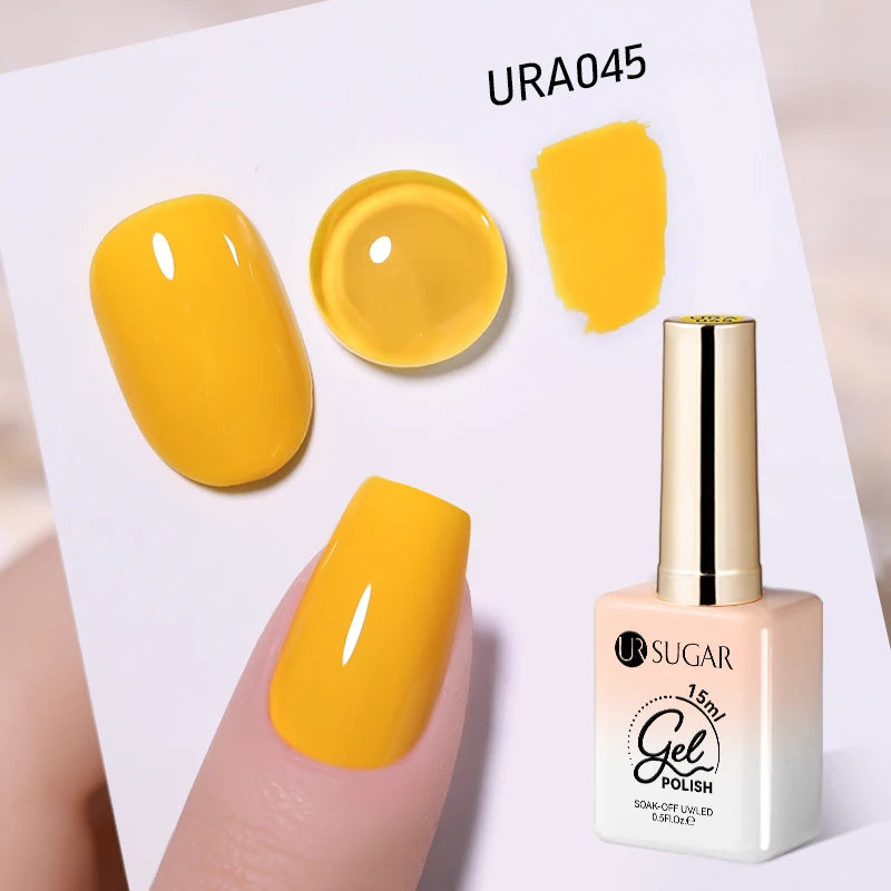 UR SUGAR 15ml Jelly Milky White Translucent Color Gel Polish Semi Permanent UV Gel Nail Art Soak Off Gel Varnish Latest Fashion