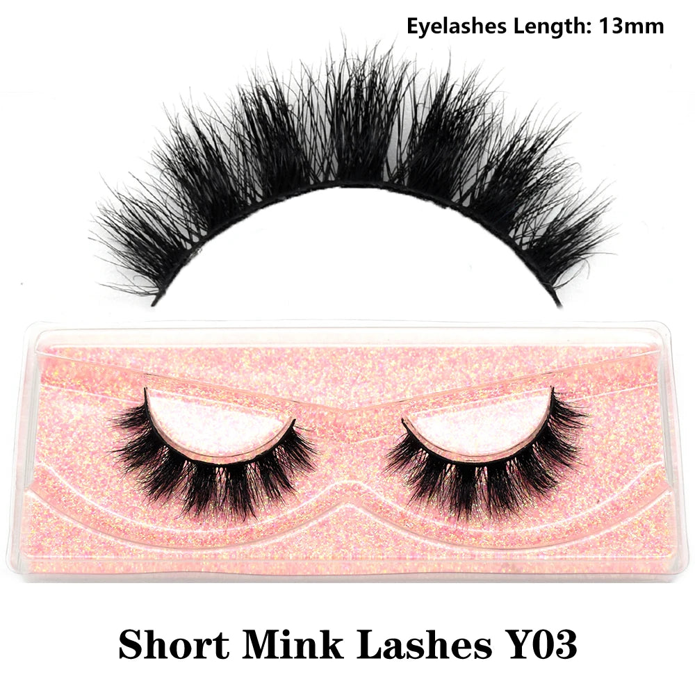 Half Eye Lashes Natural 3D Mink Short False Eyelashes Fluffy Wispy Cross Strip Fake Lashes Soft Half Eyelashes Extension Makeup