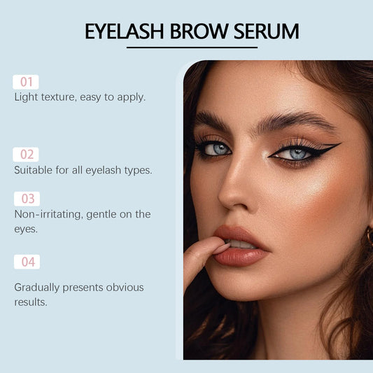 Eyelash Growth Serum Natural Ingredient Thicker Curling Lashes Lengthening Lifting Nourishing Moisturize Eyebrows Enhancer Serum
