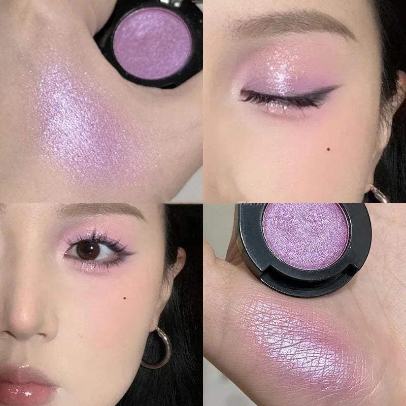 Monochrome Matte Brown Eyeshadow Makeup Waterproof Lasting Shiny Green Eye Makeup Natural Brighten Eyeshadow Highlighter Palette