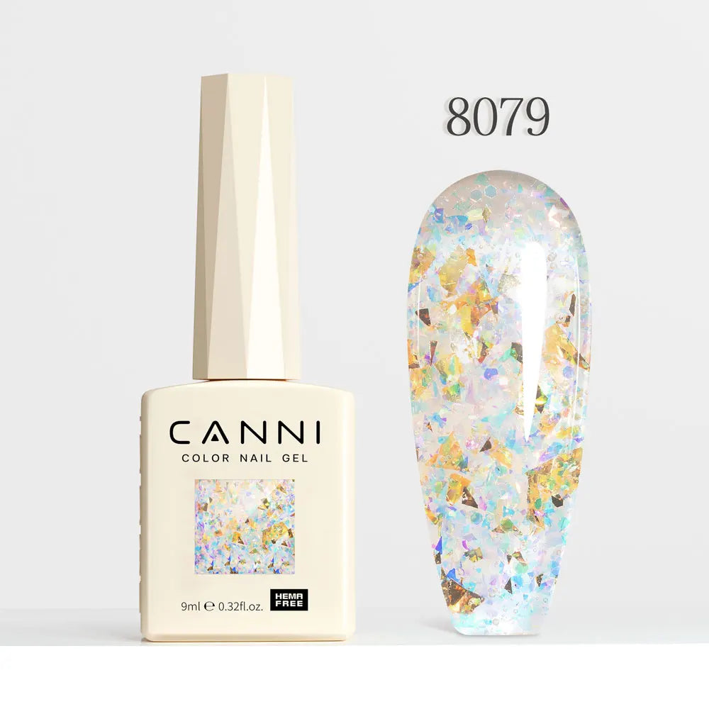 CANNI Gel Nail Polish Glitter Diamond Sparkle Color Collection Gorgeous Color HEMA FREE Soak Off UV LED Semi Permanent AurorGel
