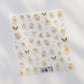 Shiny Jelly Butterfly Charming Golden Gradient Bowknot 5D Self Adhesive Nail Art Sticker Flower Petal Rhinestone Manicure Decals