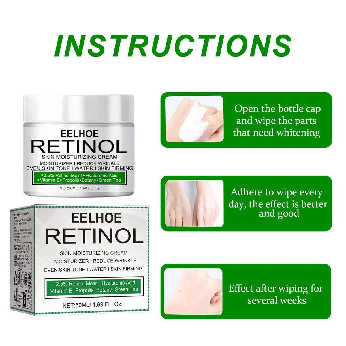 Anti-Aging Retinol Cream Deep Moisturizing Removing Wrinkle Firming Lifting Nourishing Elbow Armpit Skin Body Whitening Cream