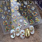 Christmas Nail Stickers Snowflake Nail Art Stickers Metal Silver Self-Adhesive Nail Decals ChristmasTree Winter Manicure Sliders