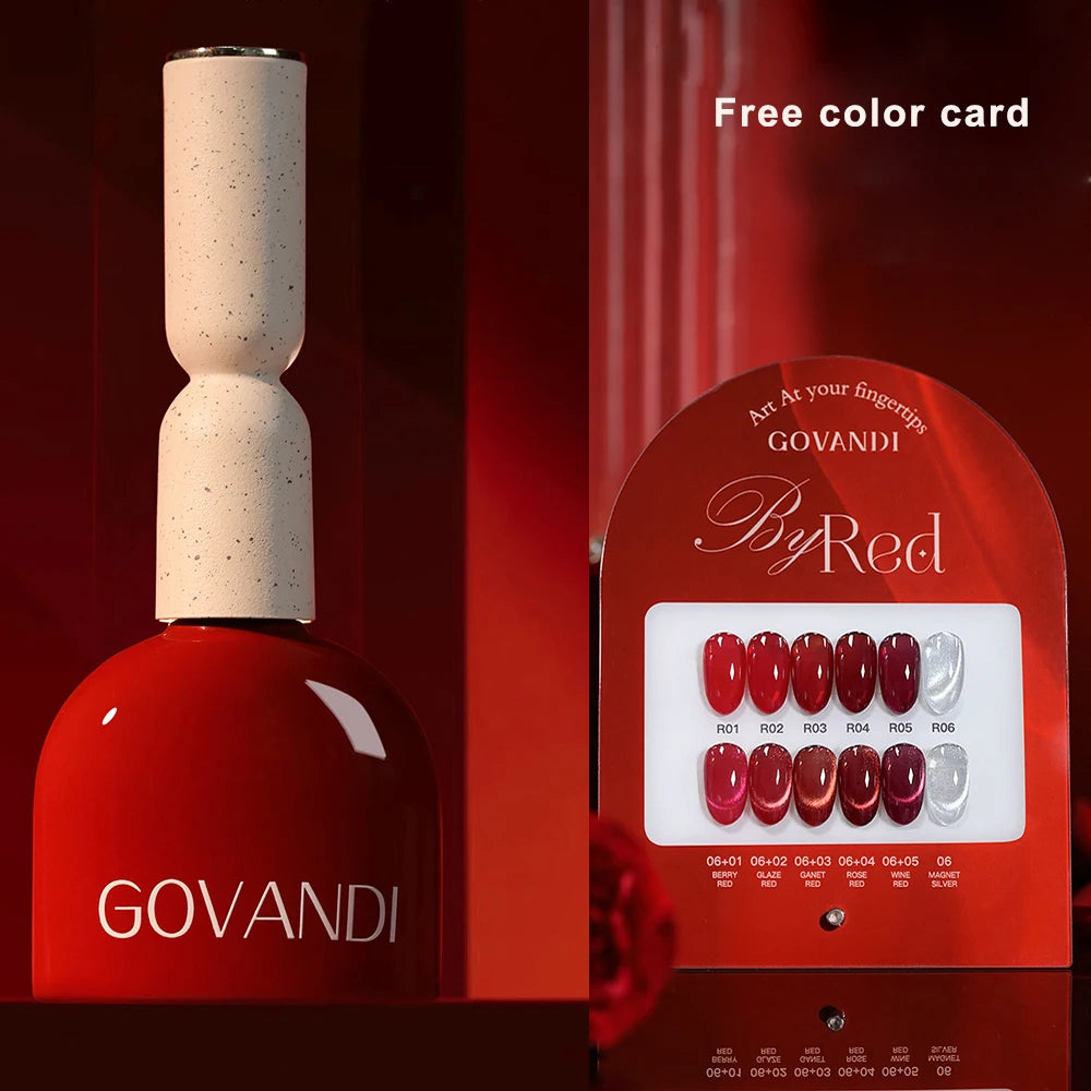 High Quality Christmas Gift Winter Red Nail Gel Set With Nail Polish Color Card UV Gel Kit For Professional Manicure Nail Salon