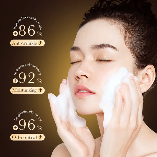 SADOER Retinol Facial Cleanser Face Wash Foam Face Cleanser Moisturizing Facial Cleansing Face Anti Wrinkle Skin Care