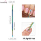 Double-Tip Stainless Steel Cuticle Pusher Grinder Circular Beveled Edge Gentle Dead Skin Removal Nail Tool Manicure Cuticle Care