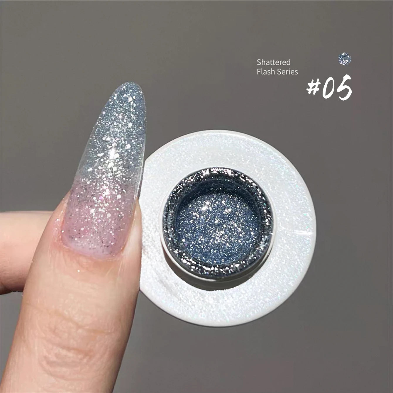 MIANEL 1-12PCS Star-chasing Moon-chasing Gel Nail Polish 2026 Popular Whitening Strobe Sequin Flashing Nail Polish White Nails