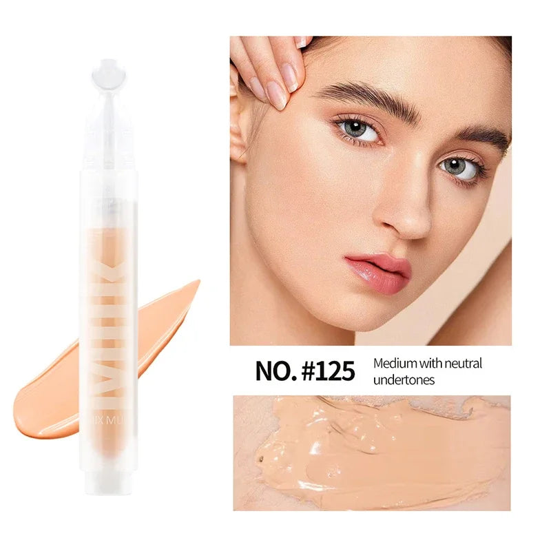 Milk Liquid Concealer,Full Coverage Base Makeup Contour Brightening,Dark Circles Corrector, Foundation Bb Cream,Cover Acne Pores