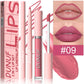 Matte Lip Gloss Lip Liner Set, 2pcs Waterproof Non-sticky Long-Lasting Lipstick, Nude Deep Red Mauve, Y2K Makeup Christmas Gift