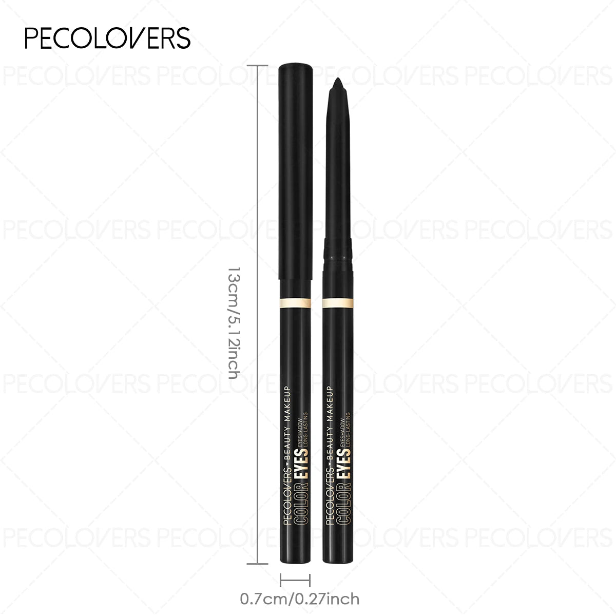 Long-Lasting Gel Black Eyeliner Pencil - Waterproof Matte Eye Makeup Tool with Quick-Drying