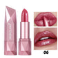 Diamond Nude Rose Pink Lipstick Waterproof Long Lasting Pearlescent Glitter Velvet Lipstick Golden Sparkle Metallic Lips Makeup