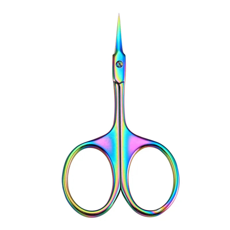 Cuticle Scissors Stainless Steel Curved Blade Scissors Trimming the Fingernails Eyelash Eyebrow Dead Skin Small Nail Scissors