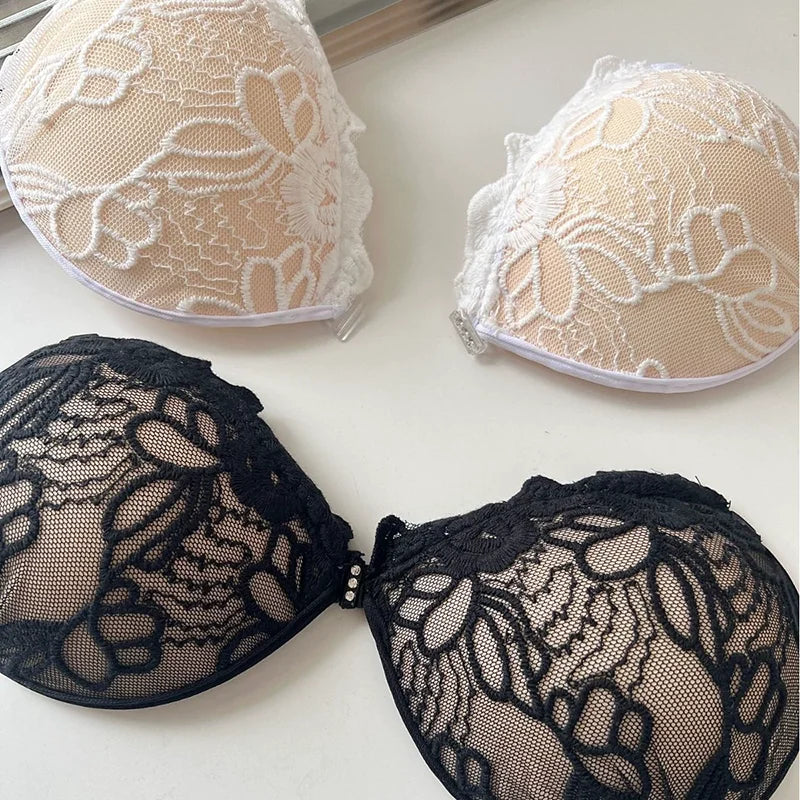 Lace Silicone Bra Reusable Nipple Stickers Adhesive Nipple Cover Bra 3CM Thickened Push Up Bra Chest Patch
