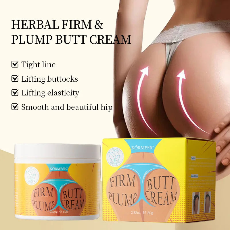 80g Herbal Butt-Lifting Cream, Body Moisturizing Lotion, Contains Extracts of Angelica, Ginseng, and Other Ingredients, Moisturizes the Skin, Lifts and Firms, Highlights the Contours of the Buttocks, Makes the Buttocks Look M
