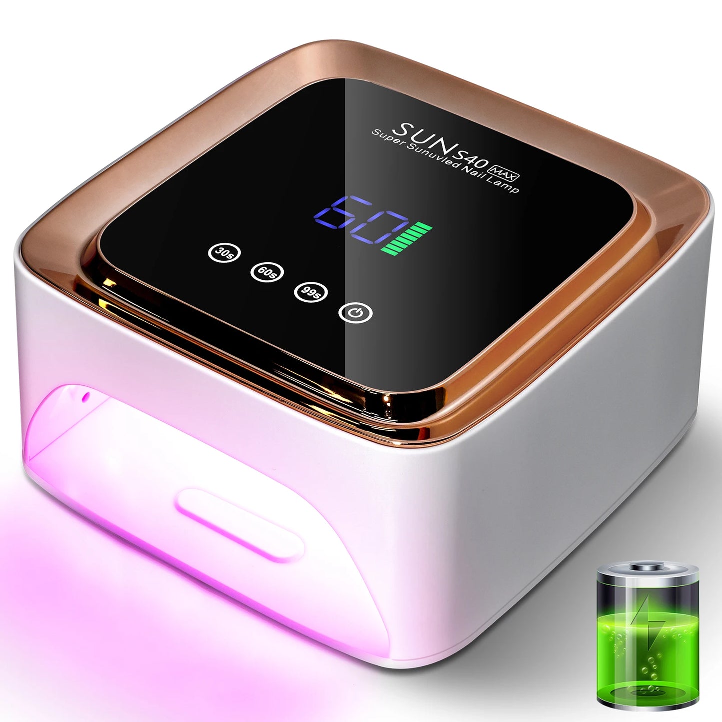 Professional UV LED Nail Lamp 57 LED Light Beads Rechargeable Nail Dryer Quickly Cure All Gel Nail Polish Curing Lamp Tool