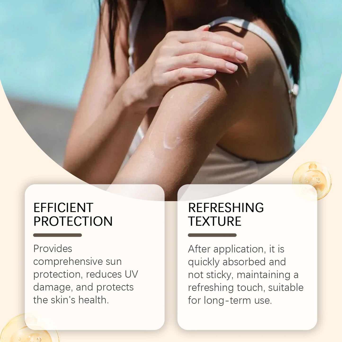 Ouhoe Moisturizing Sunscreen Tallow Balm Prevent UV Refreshing Non-greasy Reduce Dryness Promote Skin Health Sunscreen Cream