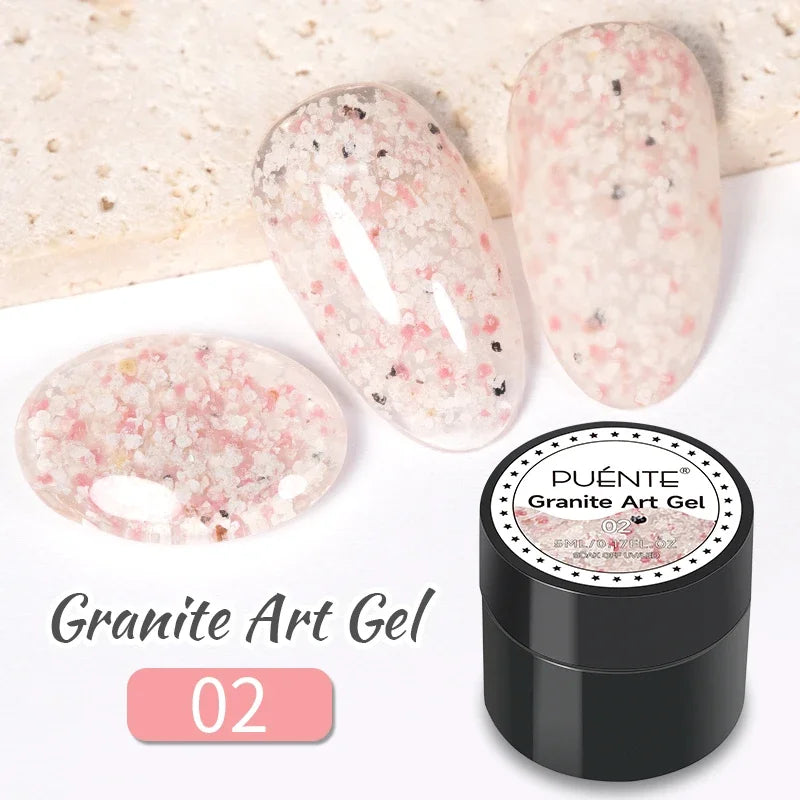 PUENTE Pearl Color Builder Nail Gel Polish Hema Free Shell Thread Glitter Nail Extension Semi-Permanent Construction Gel Varnish