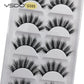 YSDO Eyelashes 3/5 Pairs Natural Long 3D Mink Lashes Fluffy Volume Mink False Eyelashes Cruelty Free Wispy Lashes Makeup Cilios