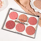 Six-color blush plate girl's heart waterproof matte pearl multi-color nude makeup natural grooming students
