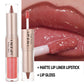 Brown Matte Lip Liner Lipstick Pencil Outlines Lip Contours 2-in-1 Mirror Glass Nude Brown Lip Gloss Makeup Waterproof Non Stick