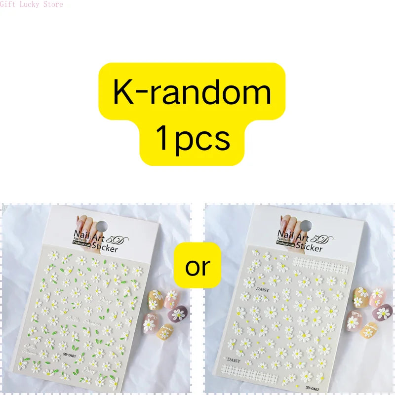 1piece 5D glass fragment nail sticker high quality stained glass window grille design glitter art decoration design nail sticker