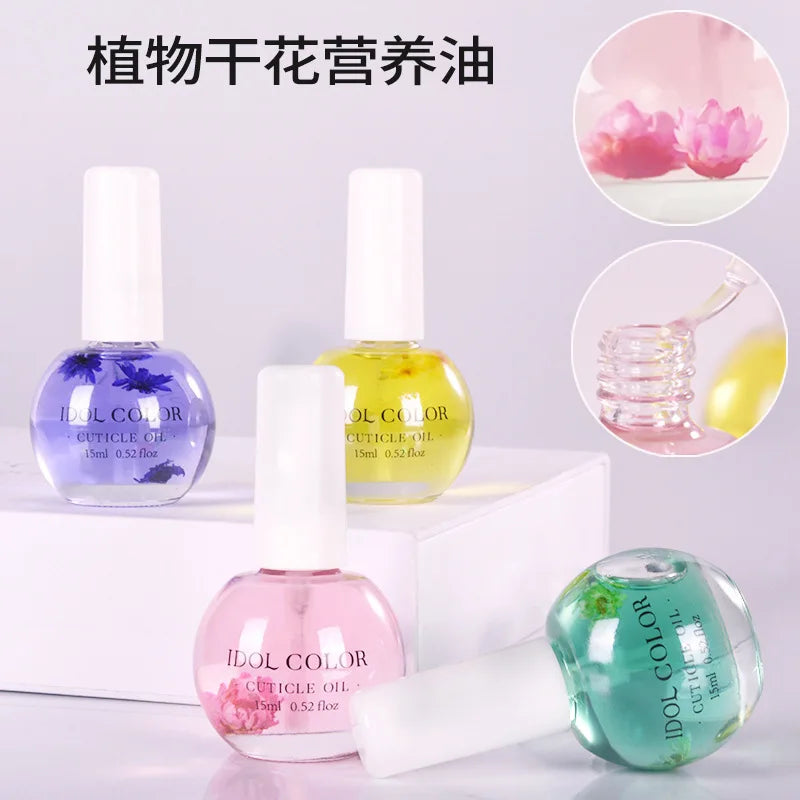 15ml/Bottle Nail Nutrition Oil Moisturizing Dried Nutrient Nail Cuticle Oil 9-Flowers Manicure Care Repair Damaged Liquid Oil #*