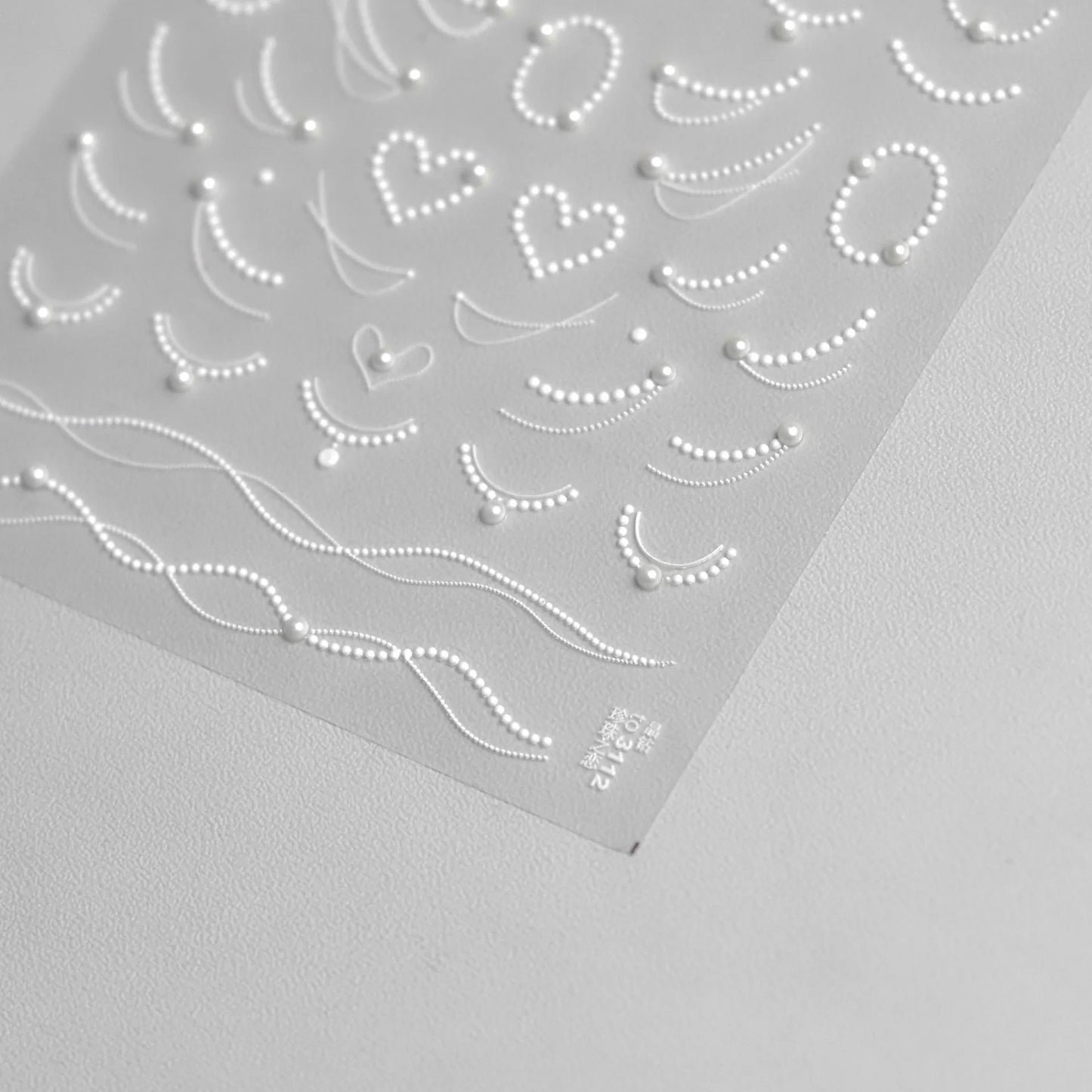 Sweet Pink Bowknot Black Lace Heart Nail Stickers 3D Self Adhesive Nail Art Stickers Manicure Decorations Decals DIY Accessories