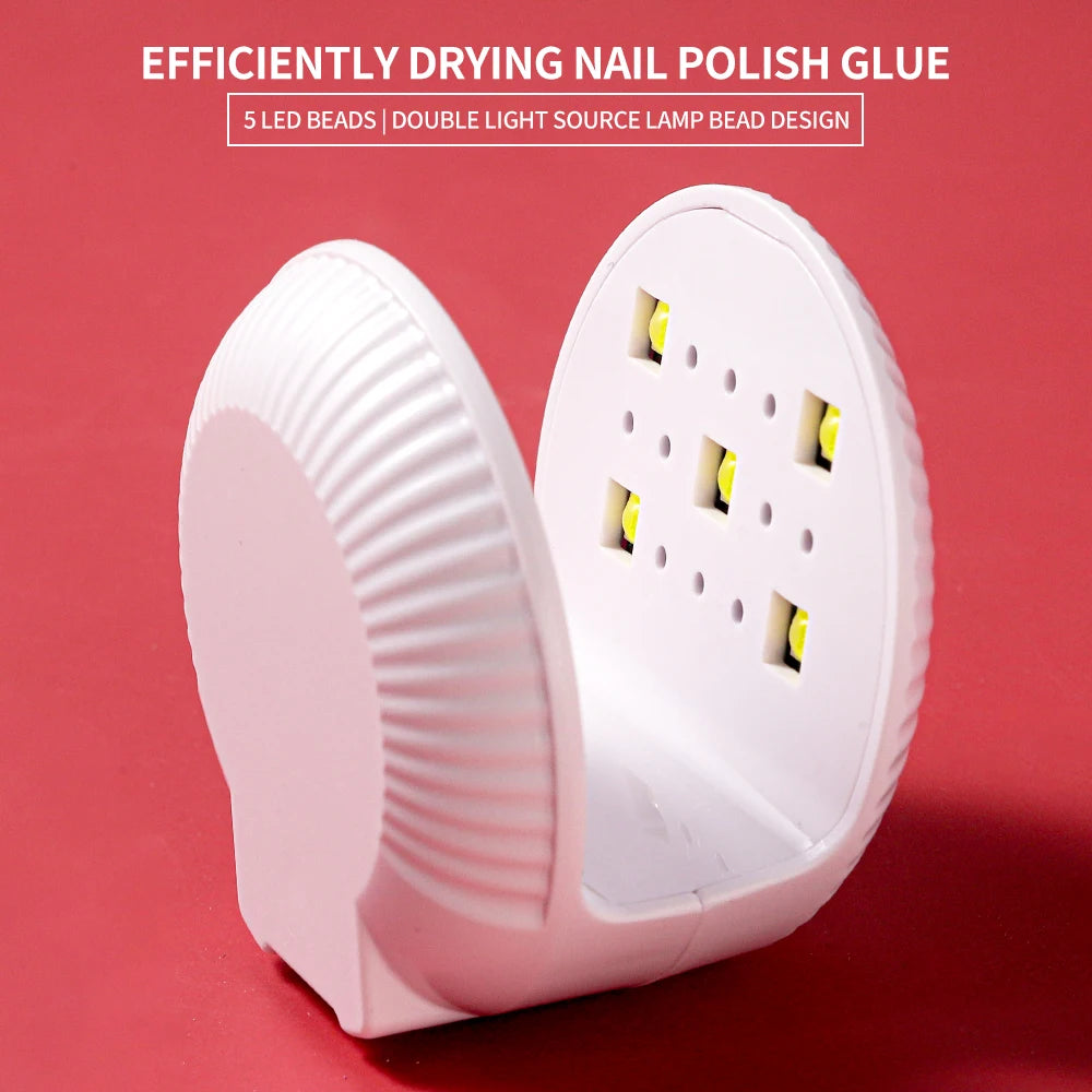 Mini Nail Dryer UV LED Lamp Machine Shell Single Finger Phototherapy Machine for Nails UV Gel Polish Quick Drying Manicure Tools