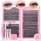 30D40D50D80D DIY Eyelash Extension Kit with Tweezers, Glue and Seal Reusable Single Eyelashes for Party Stage Festival Eye Makeu