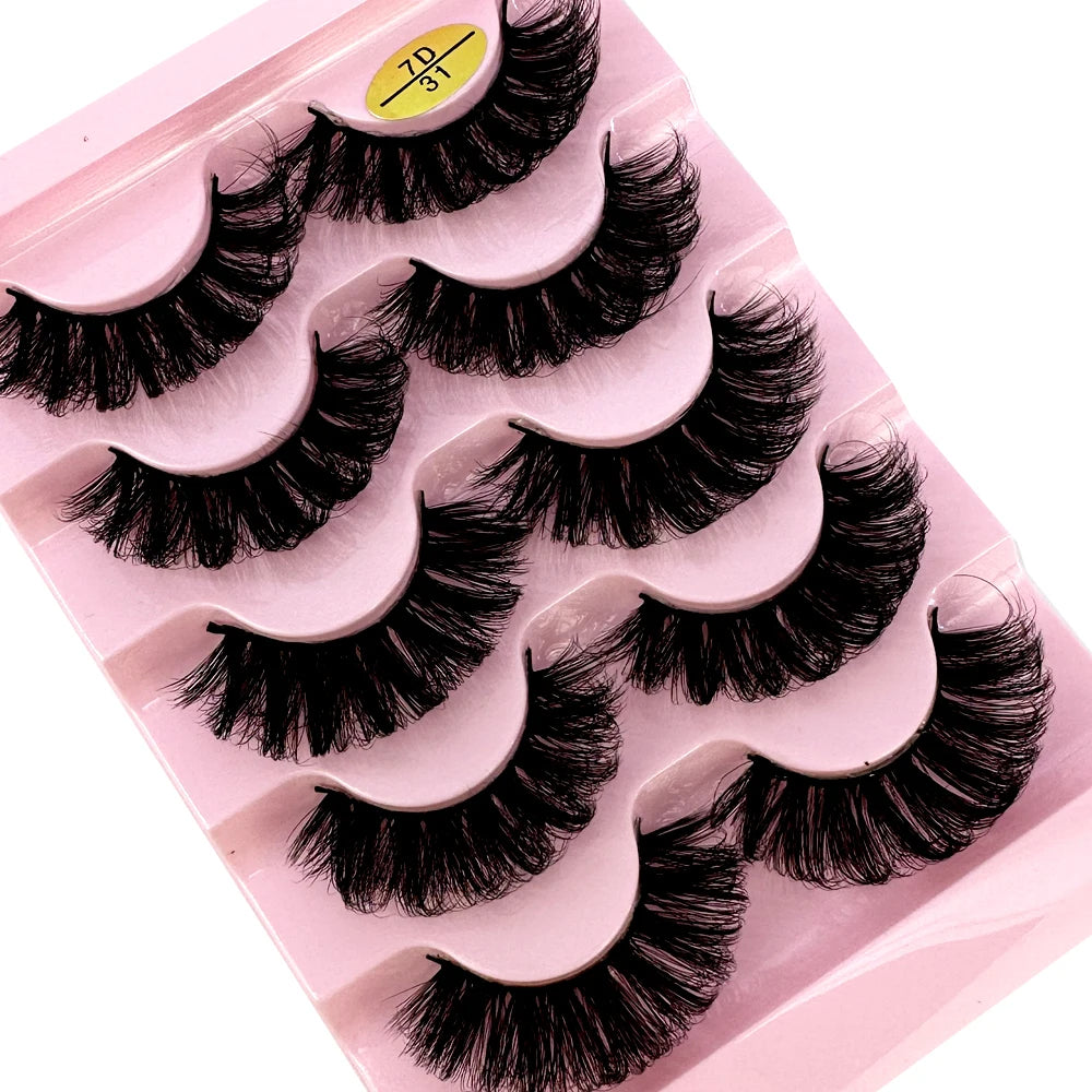 New 10 Pairs (2 Box) Cat Eyelashes Fluffy False Eyelashes Naturally Soft & Thick 9D Faux Mink Eyelashes Enhance Eye Makeup