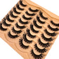 AMSDCN 14 Pairs 3D Lashes Fluffy False Eyelashes Thick Volume Cat-Eye Faux Lashes Natural Long Wispy Lashes Extension Pack