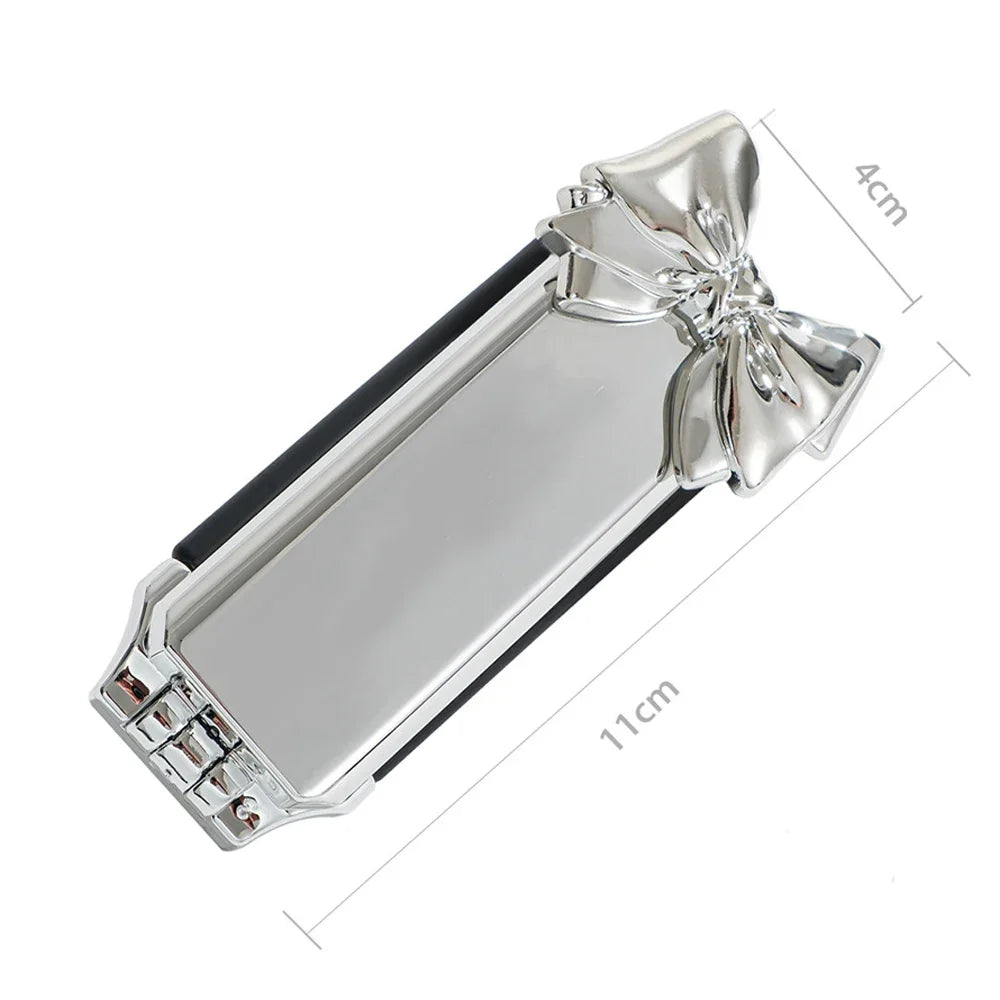 2 In 1 Mini Portable Folding Comb Mirror Diamond Air Cushion Bling Rhinestone Cosmetic Travel Pocket Hair Brush Makeup Tool