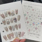 Gold Snowflake Bowknot Snowman Lovely Christmas 3D Self Adhesive Nail Art Sticker Rhinestone 5D Embossed Reliefs Manicure Decals